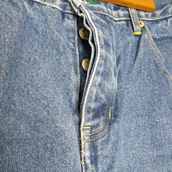 Tommy Hilfiger Blue Jeans Womens Size 9 Cargo Straight Leg Knee Patches - Picture 4 of 14